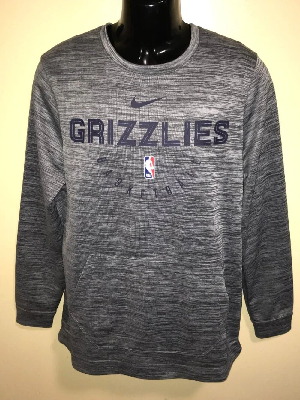 Men's Nike Heathered Memphis Grizzlies Spotlight Performance Sweatshirt-Size M